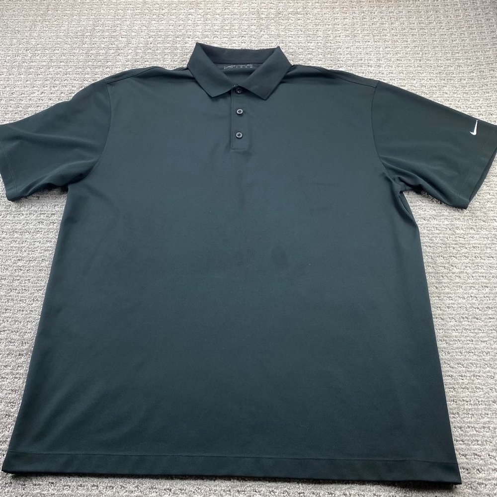 Nike Golf DRI-FIT Shirt Men Extra Extra Large XXL Black Embroidered Swoosh Logo